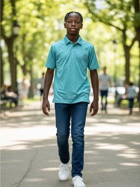 Greg Norman Youth ML75 Play-Dry Performance Polo SZ M